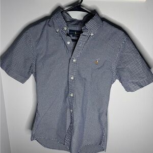 Ralph Lauren Navy and White Checkered Shirt